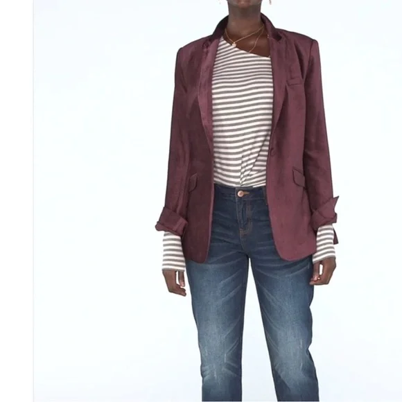 CAbi Velvet Williams Blazer Jacket Single Breasted Women's Size Small - Picture 2 of 8